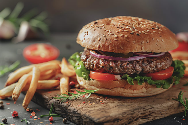 raw image american burger