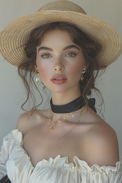 raw image studio shoot model with hat