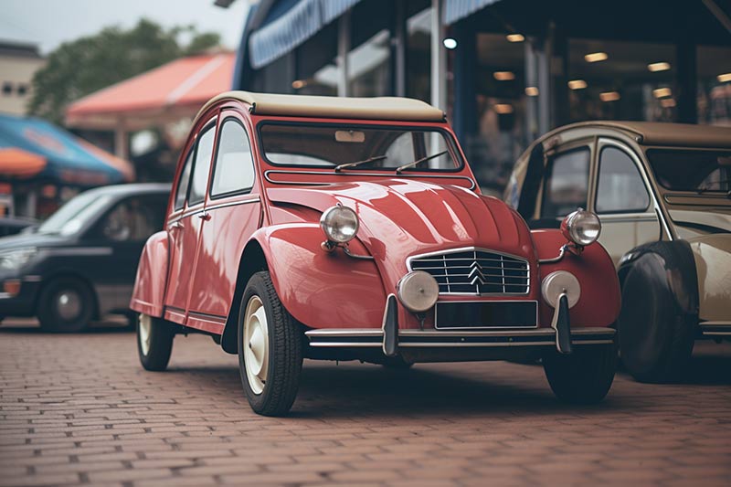 Before red Citroën 2CV