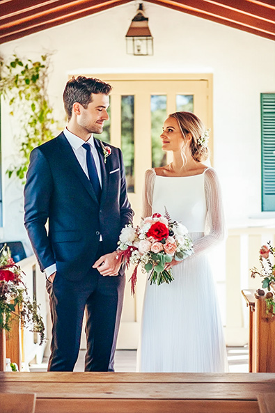 After wedding couple