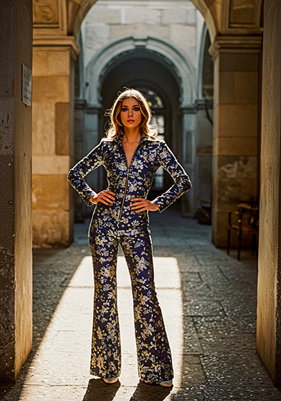 Kodachrome 25 example image - dressed in 1970s Jumpsuit